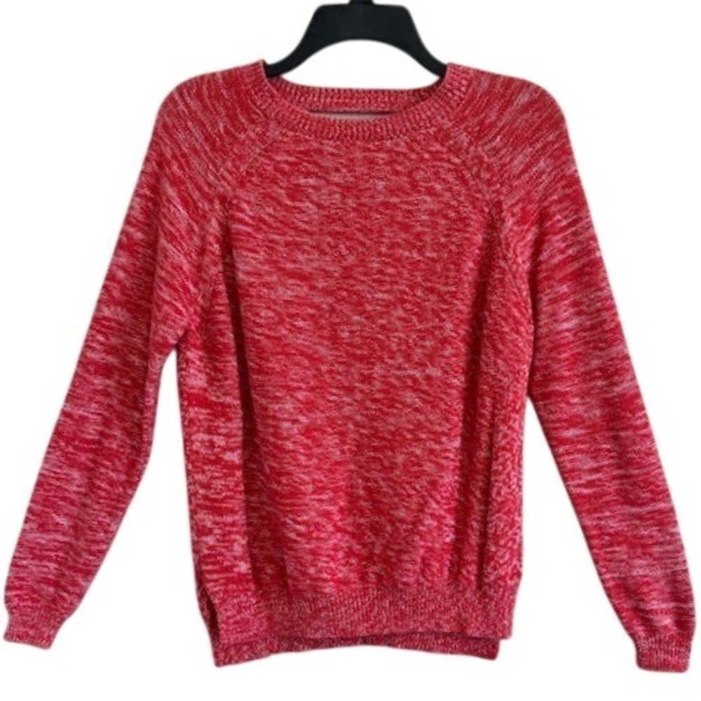 Wet Seal Women's Heather Red Long Sleeve Lightweight  Open Back Sweater Size SM